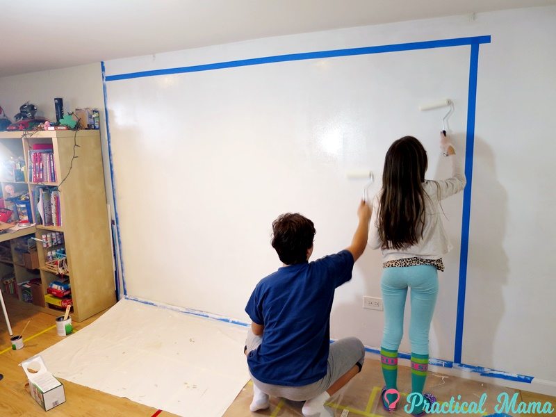 DIY Dry erase whiteboard wall