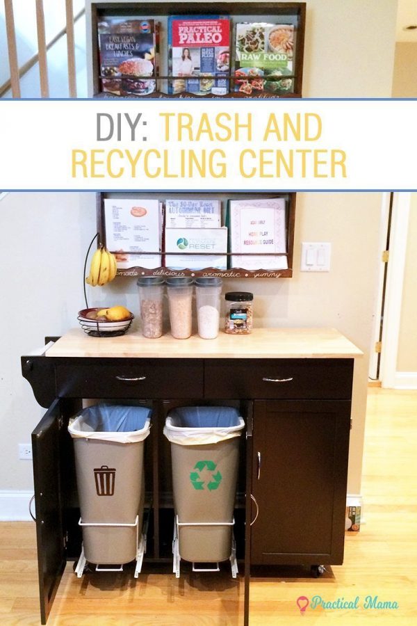 DIY trash and recycling center Practical parenting tips